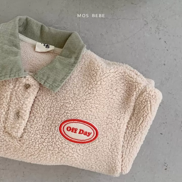 Mos Bebe - Korean Baby Fashion - #babyfashion - Off Collar Body Suit - 5