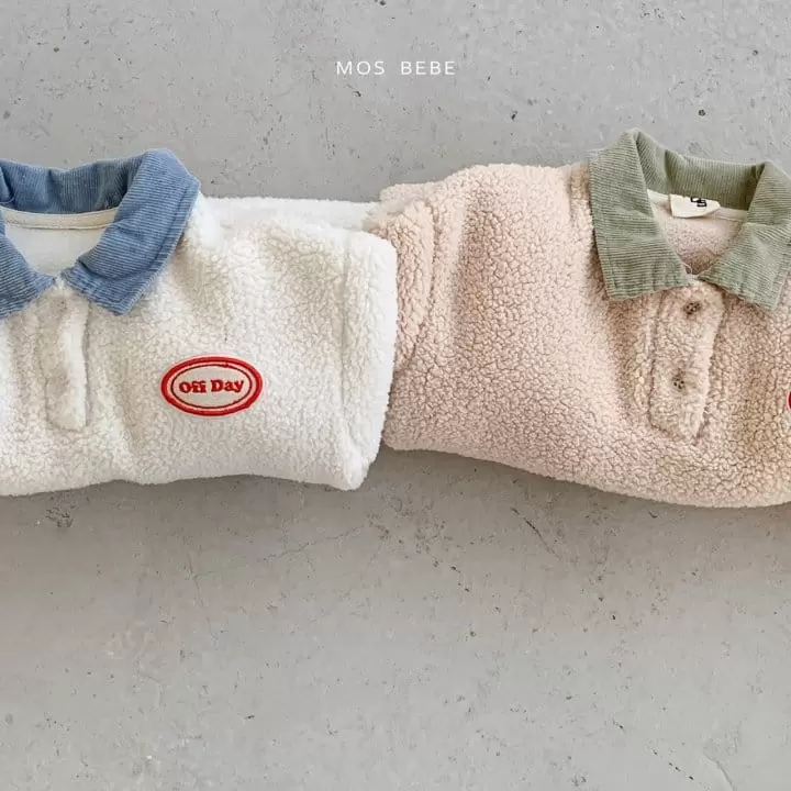 Mos Bebe - Korean Baby Fashion - #babygirlfashion - Off Collar Body Suit - 7