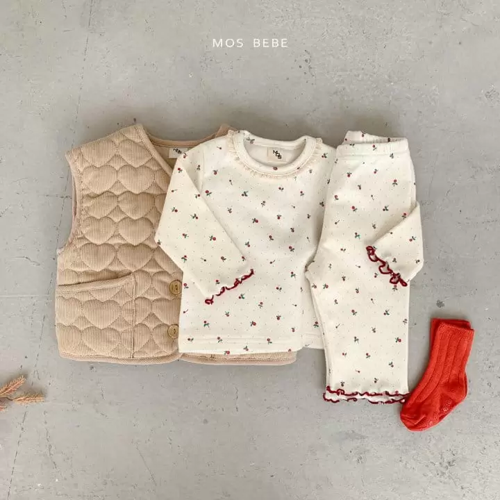 Mos Bebe - Korean Baby Fashion - #babyoutfit - Merry Lace Top Bottom Set - 9