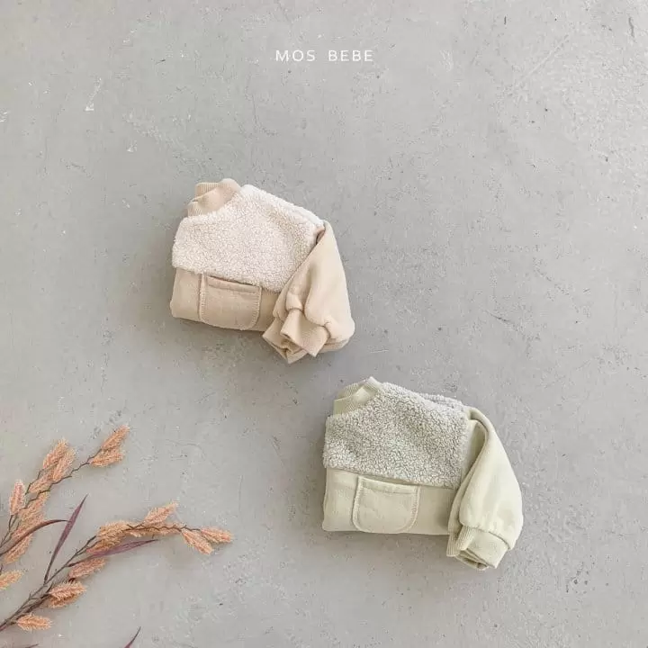 Mos Bebe - Korean Baby Fashion - #smilingbaby - Boa Color Sweatshirt - 9