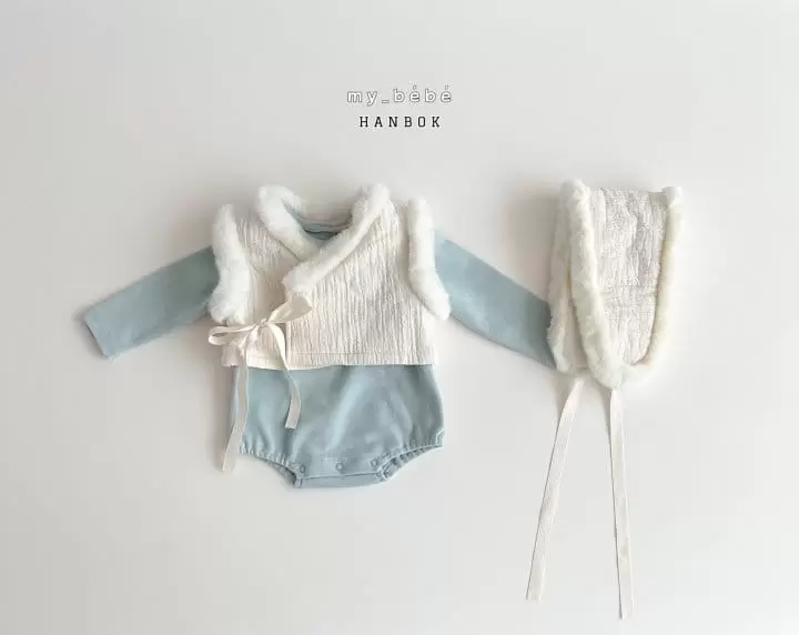 My Bebe - Korean Baby Fashion - #babyfever - Bebe Collar Dress Up For New Year Set - 2