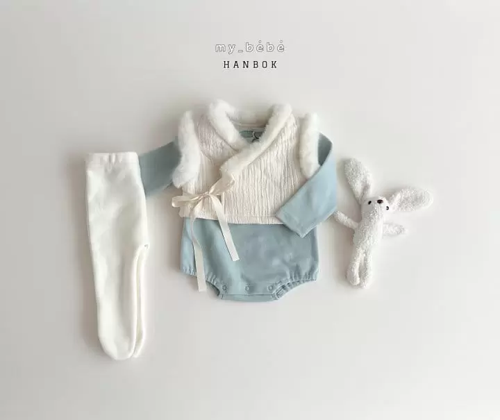 My Bebe - Korean Baby Fashion - #babygirlfashion - Bebe Collar Dress Up For New Year Set - 4