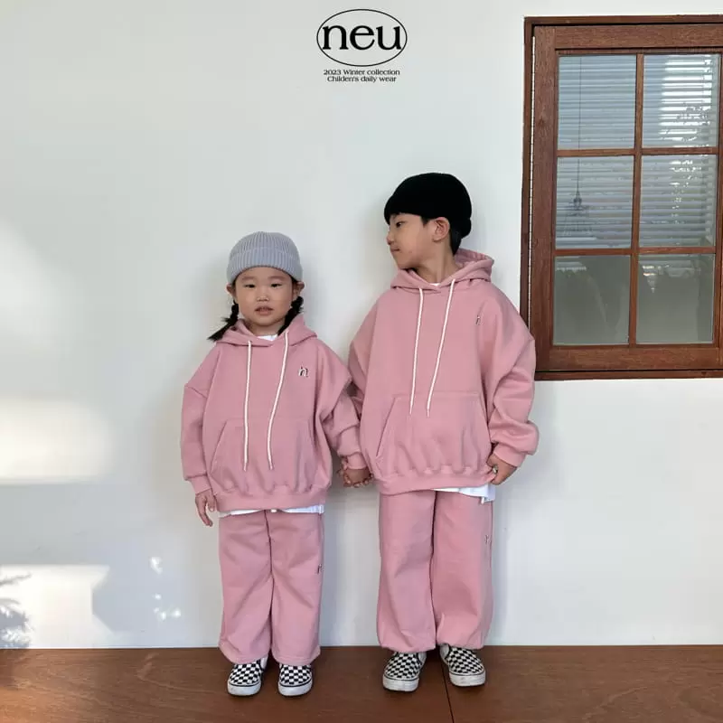 Neu - Korean Children Fashion - #childrensboutique - N Embroider Wide Pants - 4