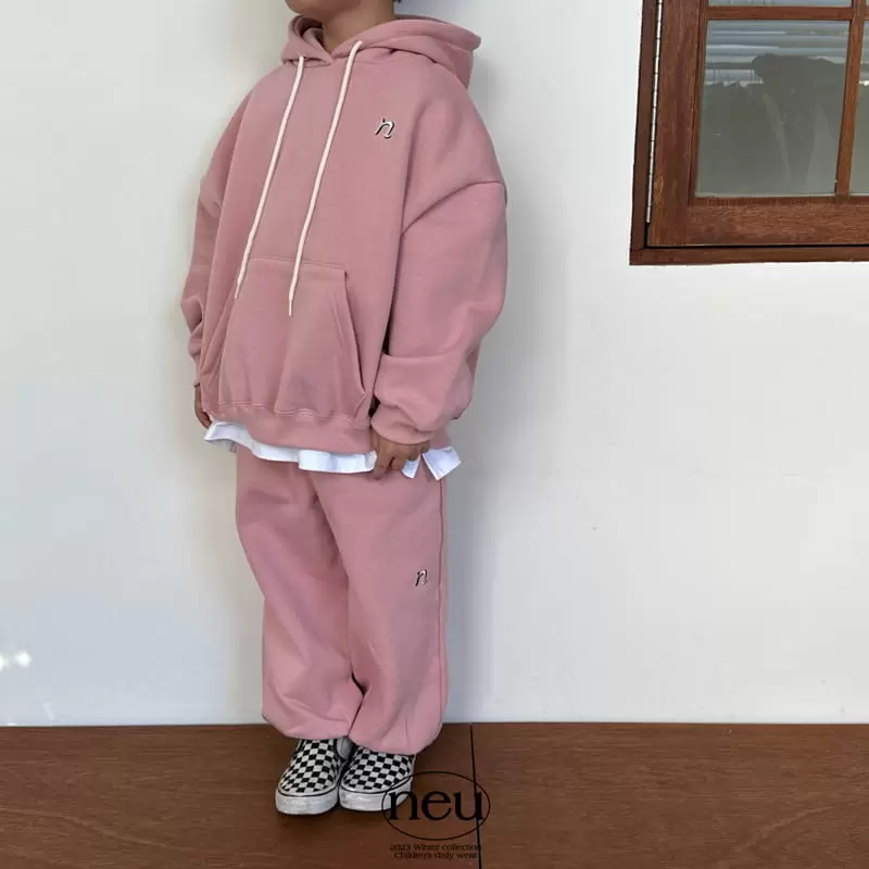 Neu - Korean Children Fashion - #prettylittlegirls - N Embroider Jogger Pants