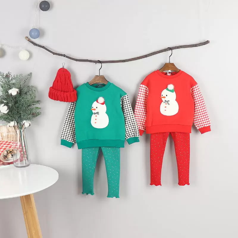 New Pierrot - Korean Children Fashion - #Kfashion4kids - Snowman Fleece Tee