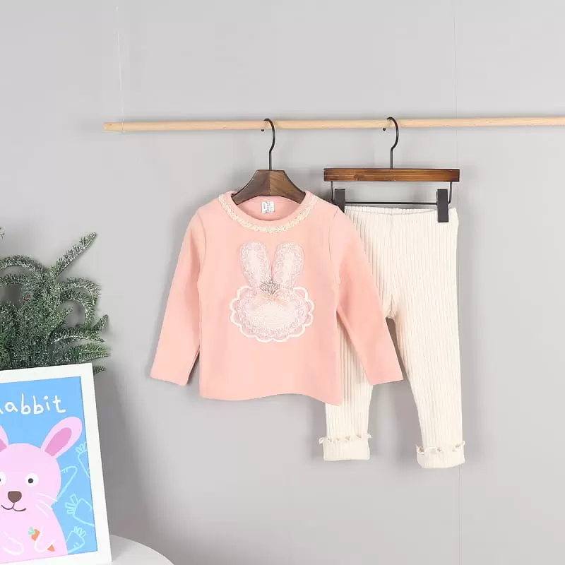 New Pierrot - Korean Children Fashion - #stylishchildhood - Rabbit Round Tee - 4