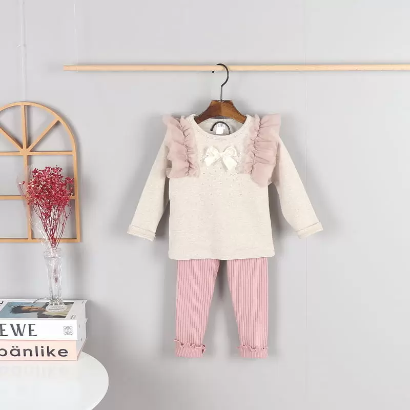 New Pierrot - Korean Children Fashion - #childrensboutique - Lace Ribbon Tee - 3