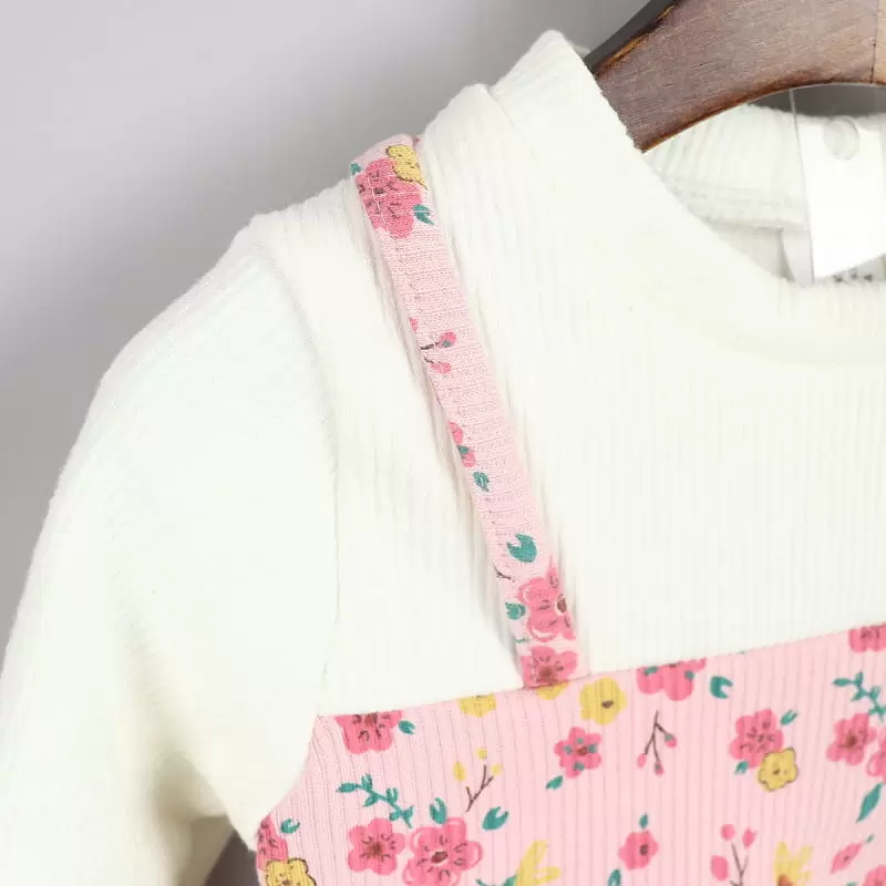 New Pierrot - Korean Children Fashion - #childrensboutique - Flower Top Bottom Set - 5