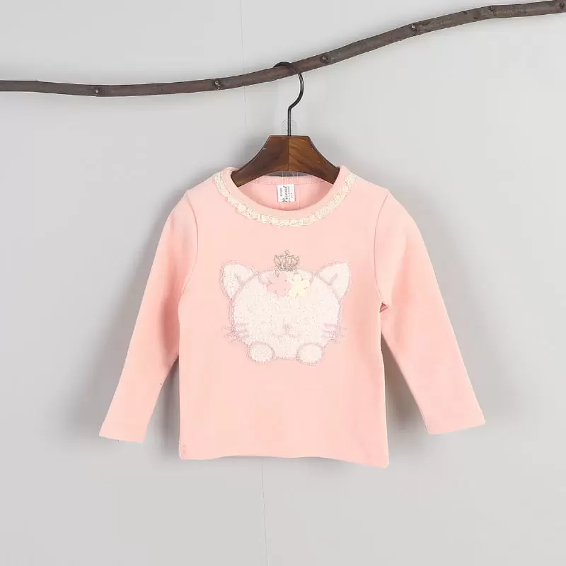 New Pierrot - Korean Children Fashion - #discoveringself - Cat Round Tee - 2