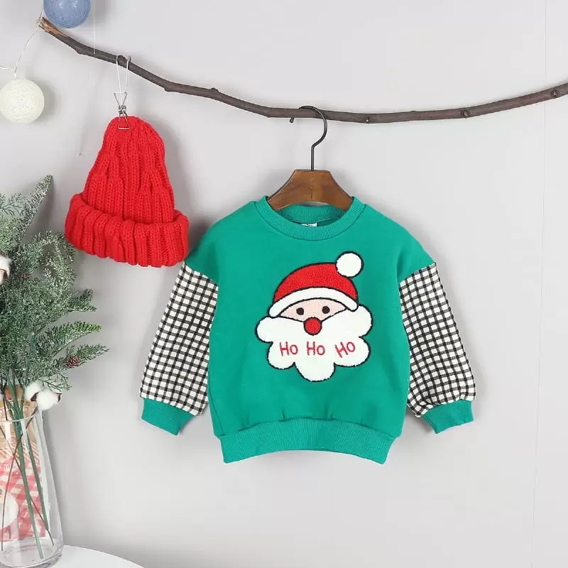 New Pierrot - Korean Children Fashion - #kidsstore - Santa Fleece Tee