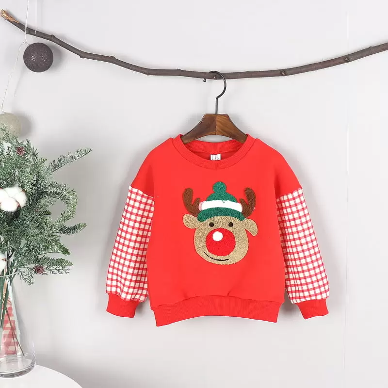 New Pierrot - Korean Children Fashion - #littlefashionista - Rudolph Fleece Tee