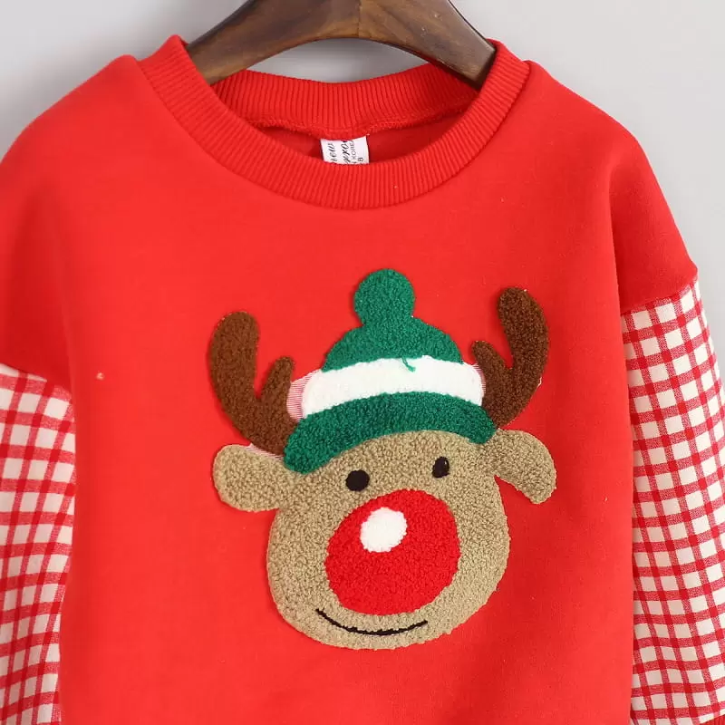 New Pierrot - Korean Children Fashion - #minifashionista - Rudolph Fleece Tee - 3