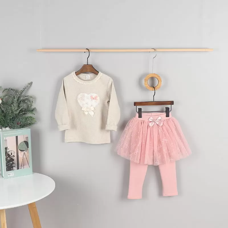 New Pierrot - Korean Children Fashion - #prettylittlegirls - Heart Round Tee
