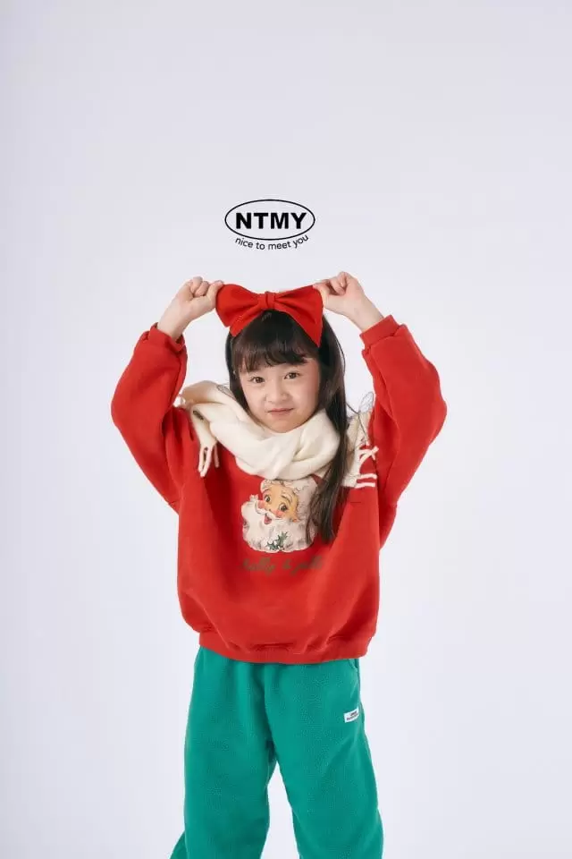 Nice To Meet You - Korean Children Fashion - #kidsshorts - Santa Sweatshirt - 4