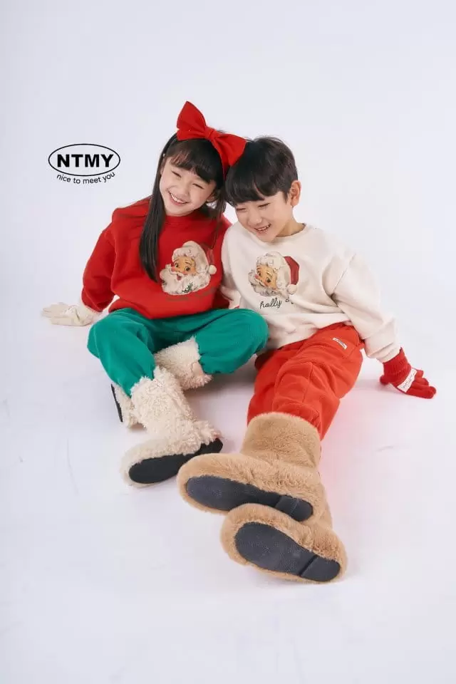 Nice To Meet You - Korean Children Fashion - #kidzfashiontrend - Santa Sweatshirt - 5
