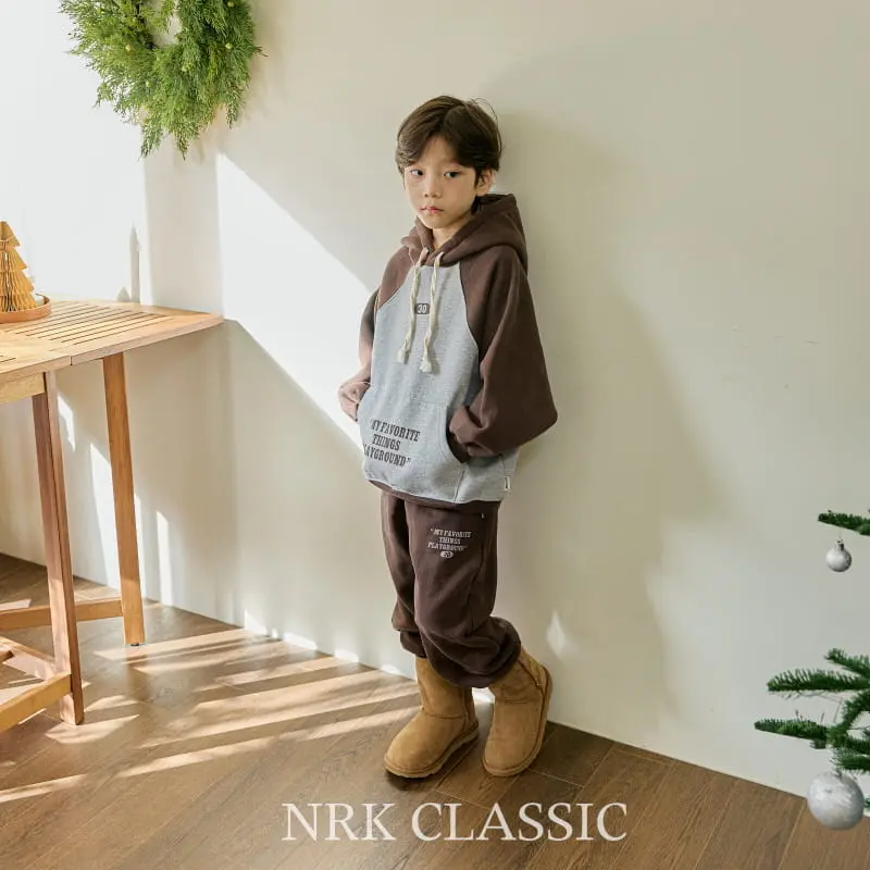Nrk - Korean Children Fashion - #designkidswear - Color Hoody Top Bottom Set - 8