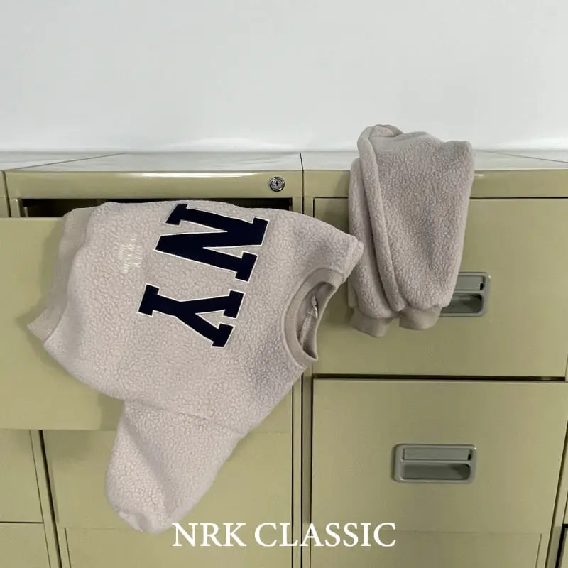 Nrk - Korean Children Fashion - #minifashionista - NY Fleece Top Bottom Set - 3