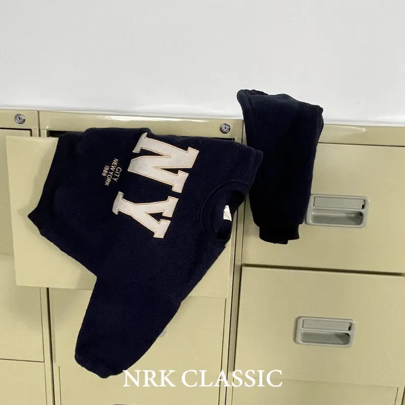 Nrk - Korean Children Fashion - #minifashionista - NY Fleece Top Bottom Set - 4