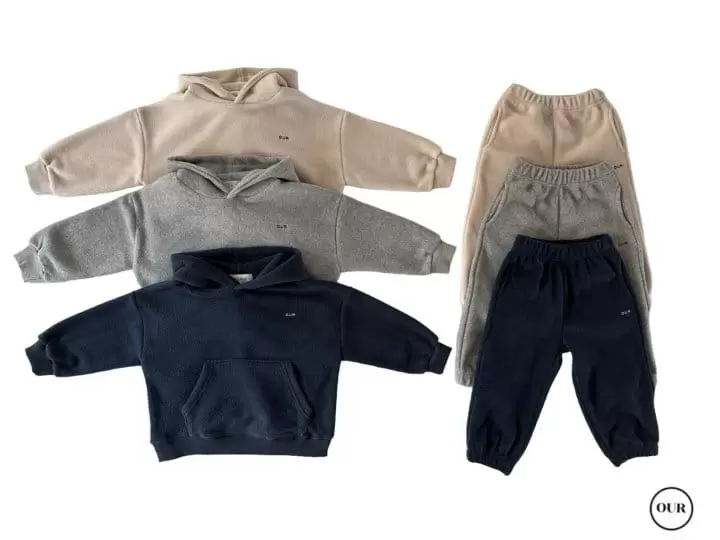 Our - Korean Children Fashion - #kidzfashiontrend - Fleece Top Bottom Set