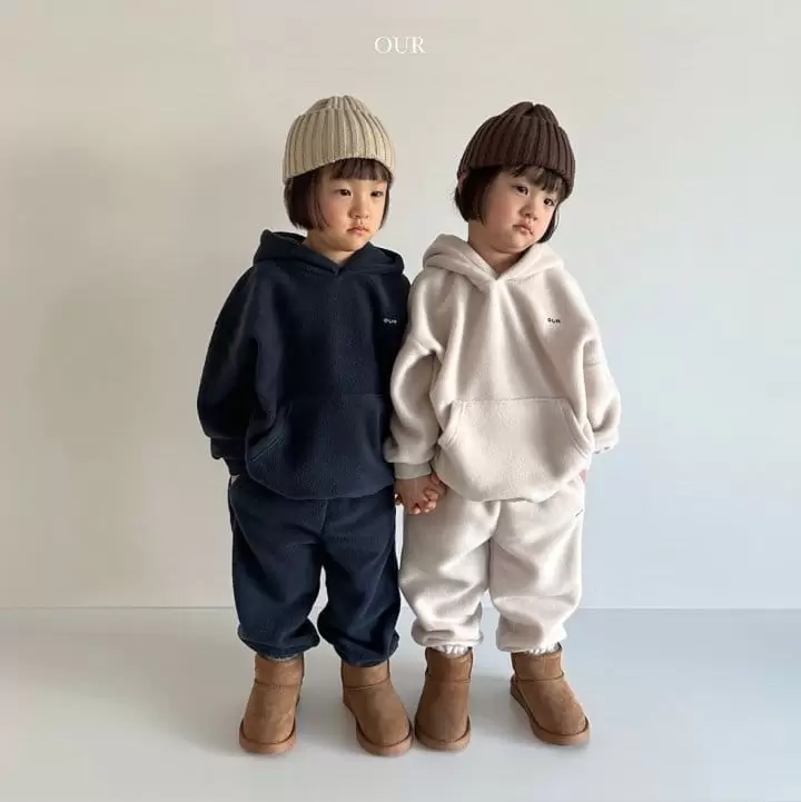 Our - Korean Children Fashion - #toddlerclothing - Fleece Top Bottom Set - 8