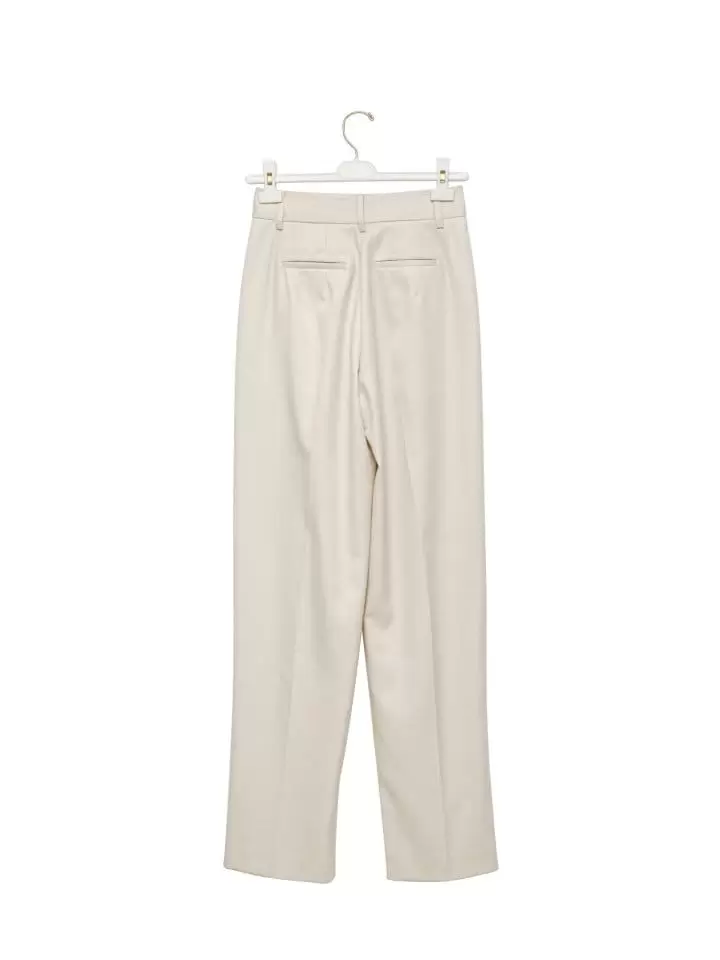 Paper Moon - Korean Women Fashion - #womensfashion - soft touch pin tuck wide trousers - 4