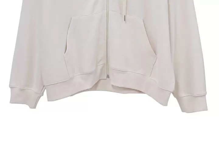 Paper Moon - Korean Women Fashion - #momslook - super oversized padded shouder detail full zipped hoodie - 11