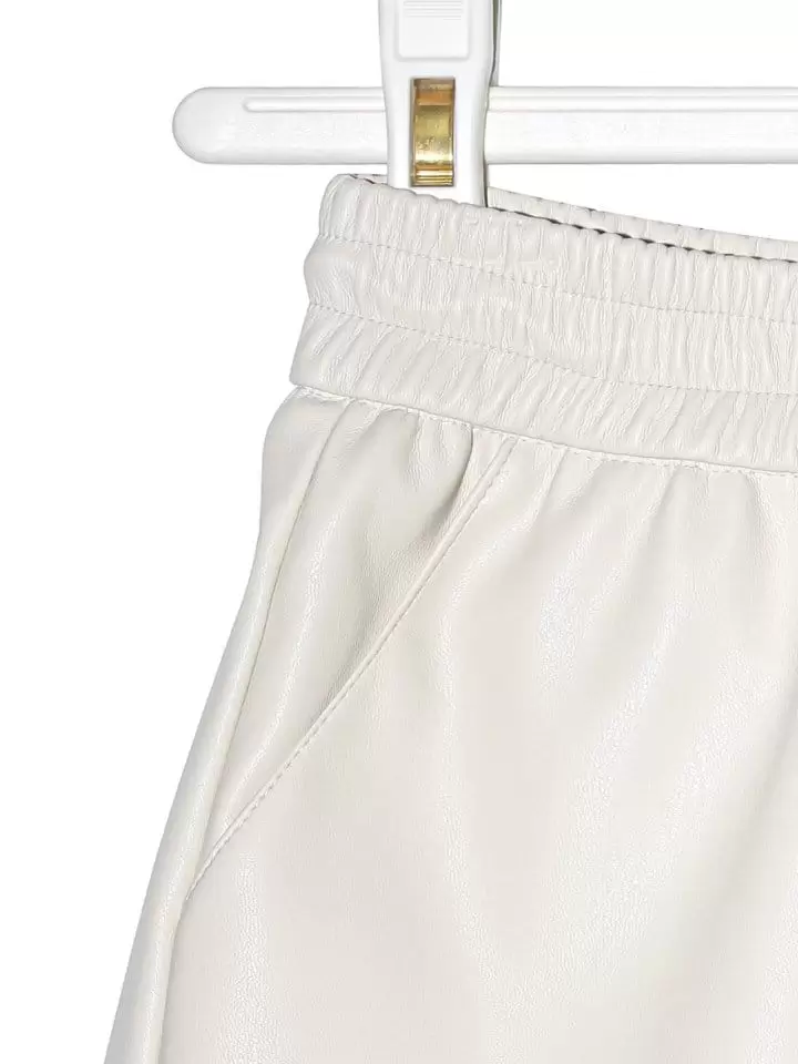 Paper Moon - Korean Women Fashion - #momslook - faux leather shorts - 9