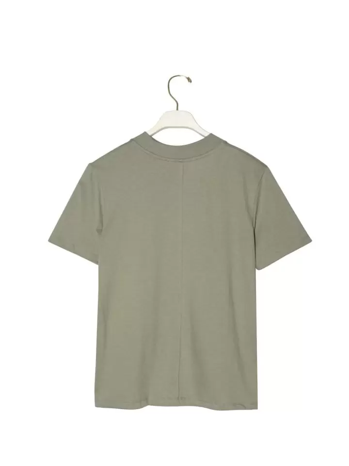 Paper Moon - Korean Women Fashion - #momslook - crew neck round slim tee - 11