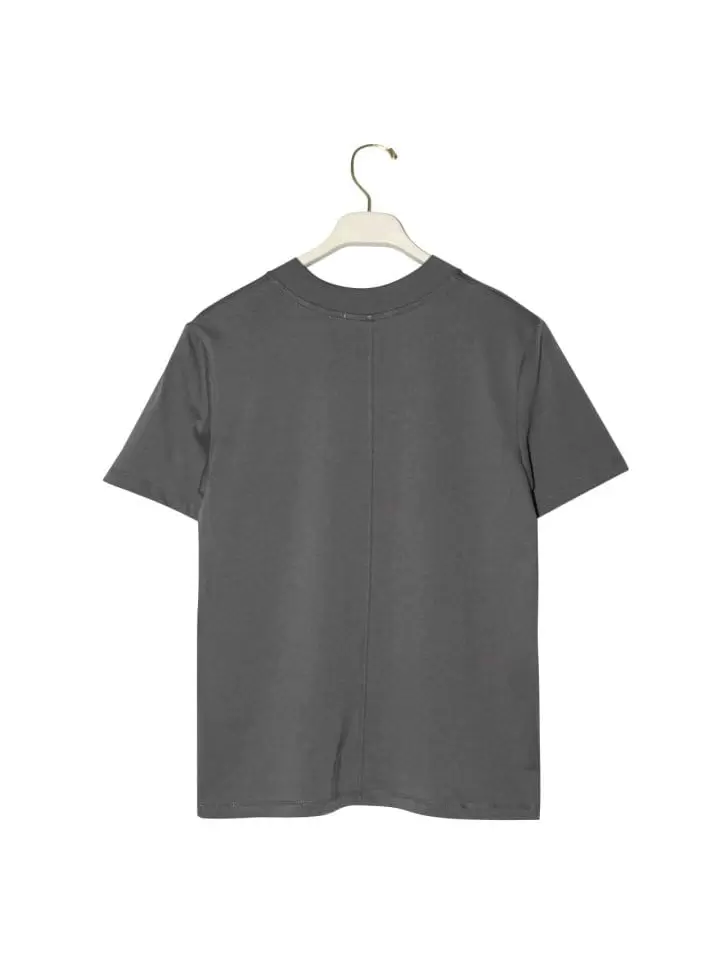 Paper Moon - Korean Women Fashion - #momslook - crew neck round slim tee - 9