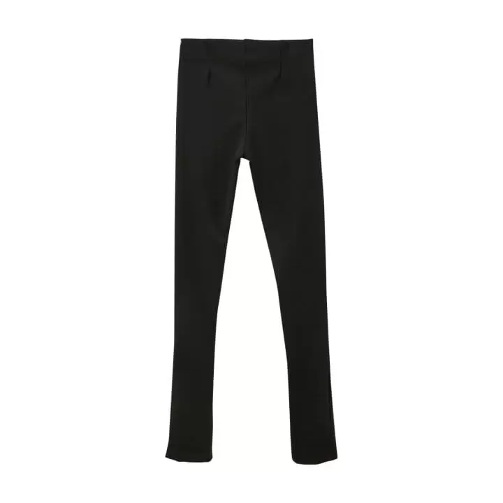 Paper Moon - Korean Women Fashion - #momslook - ribbed side slit leggings - 2