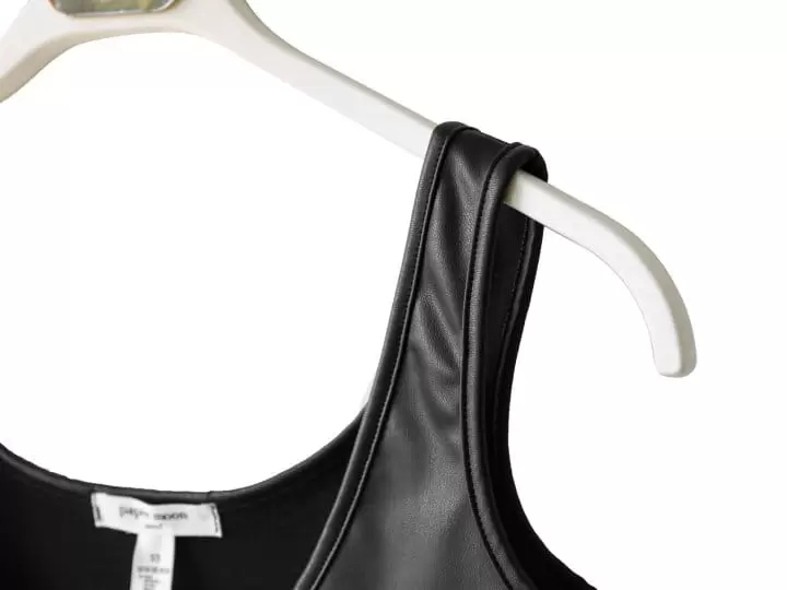 Paper Moon - Korean Women Fashion - #momslook - vegan leather cropped sleeveless tank top - 5