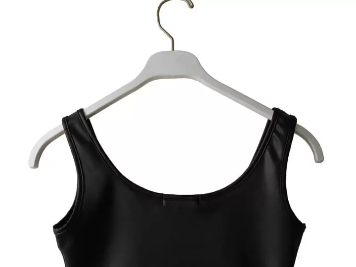 Paper Moon - Korean Women Fashion - #momslook - vegan leather cropped sleeveless tank top - 9