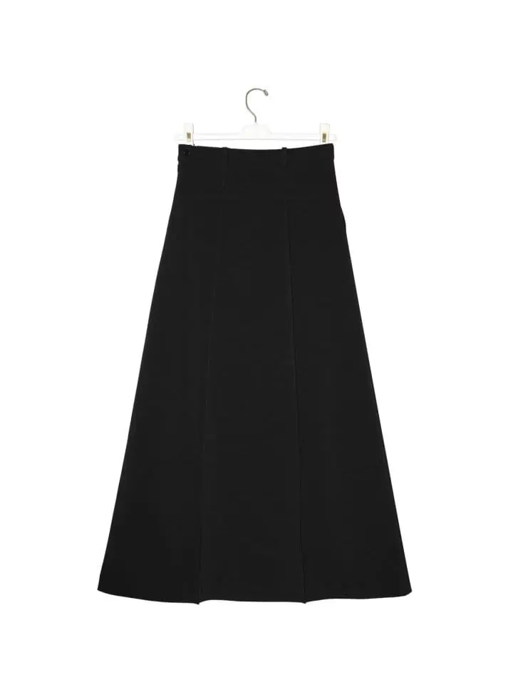 Paper Moon - Korean Women Fashion - #momslook - pin - tuck detail maxi flared skirt - 6