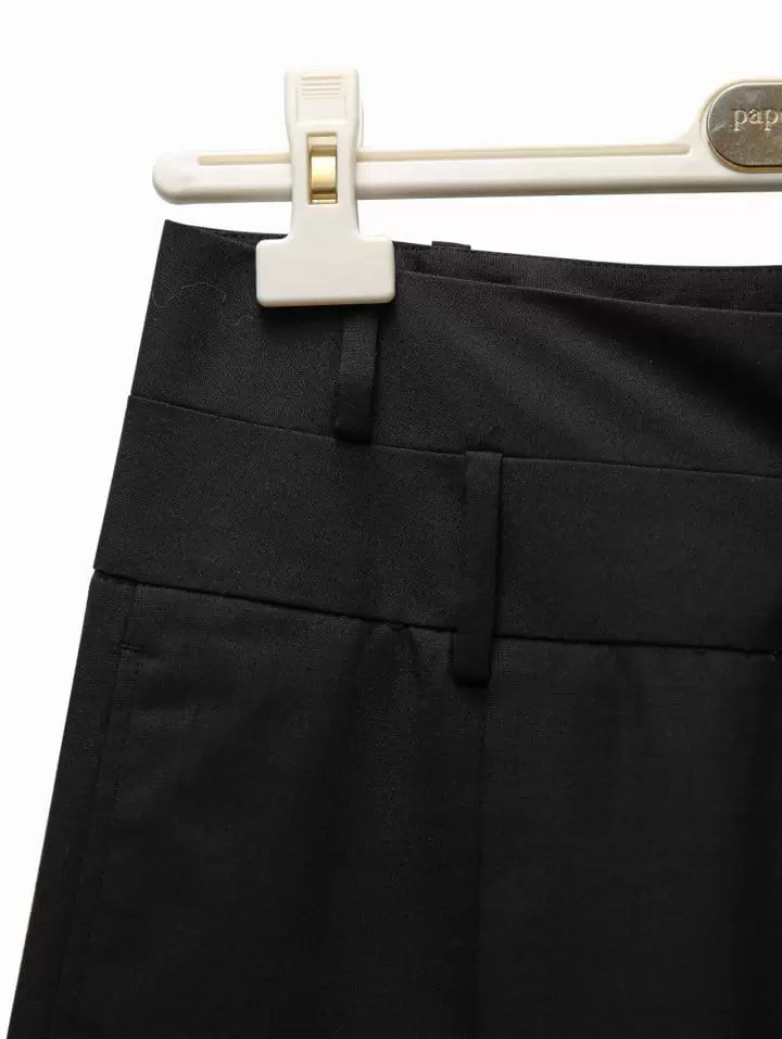 Paper Moon - Korean Women Fashion - #momslook - double waisted pin - tuck wide trousers - 11