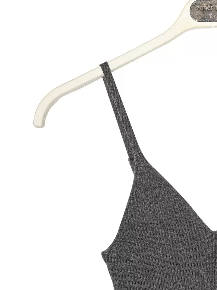 Paper Moon - Korean Women Fashion - #momslook - W Ribbed Knit Cropped Bustier Top - 7