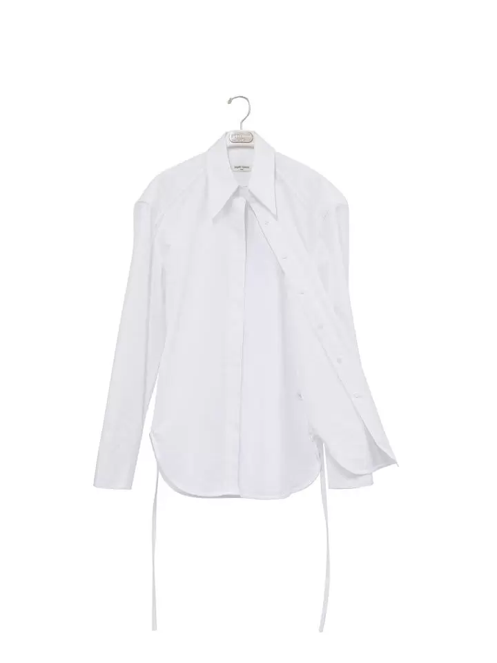 Paper Moon - Korean Women Fashion - #momslook -   Padded Shoulder Button Down C Shirt  - 5