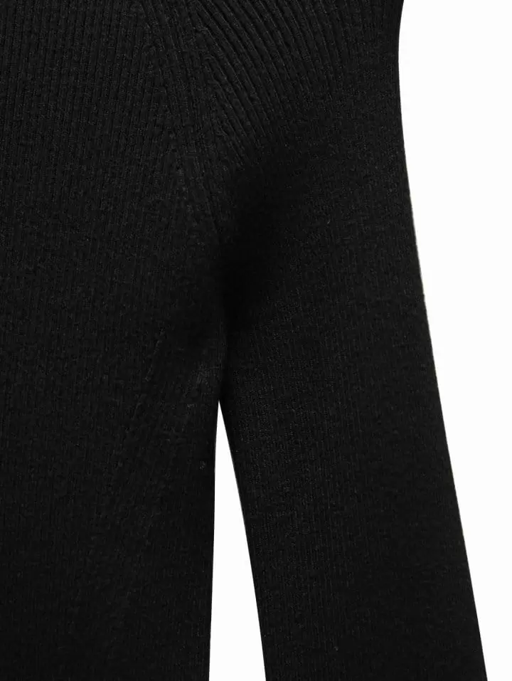 Paper Moon - Korean Women Fashion - #momslook - Turtleneck Ribbed Knit Top - 6