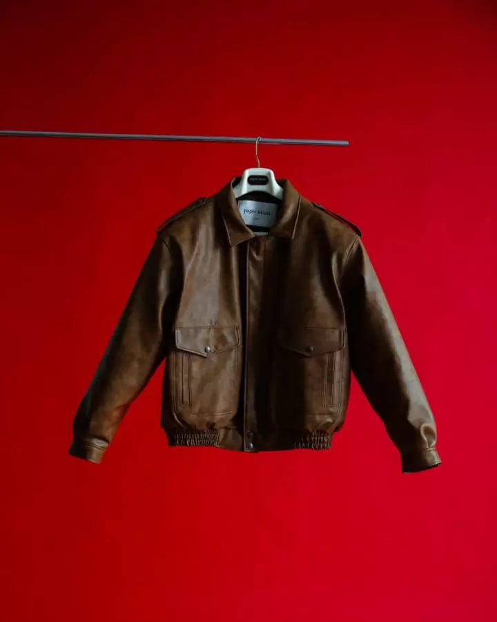 Paper Moon - Korean Women Fashion - #momslook - Washed Vegan L A1RMAN Flight Jacket - 3