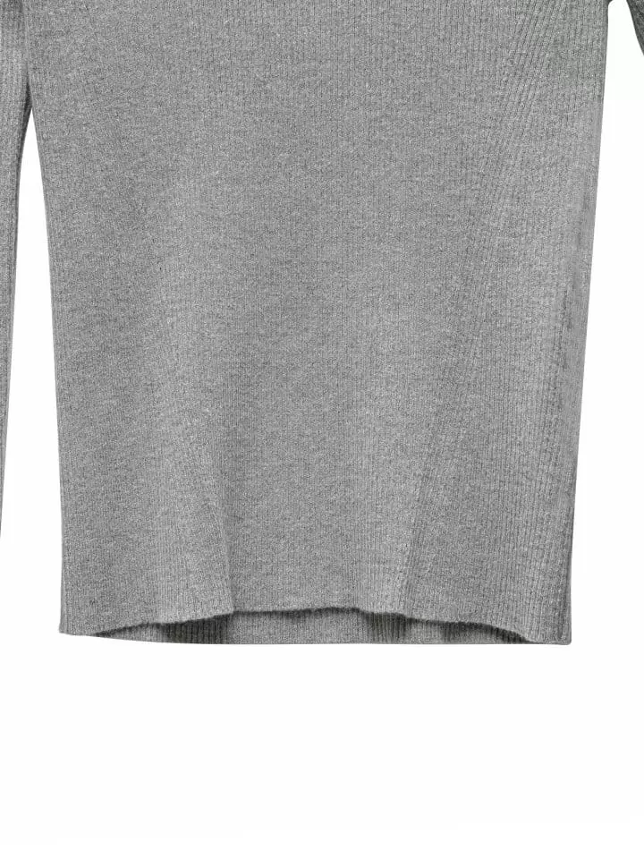 Paper Moon - Korean Women Fashion - #momslook - Turtleneck Ribbed Knit Top - 6
