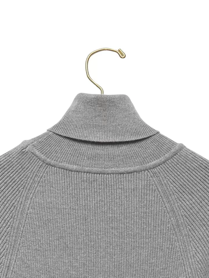 Paper Moon - Korean Women Fashion - #momslook - Turtleneck Ribbed Knit Top - 8
