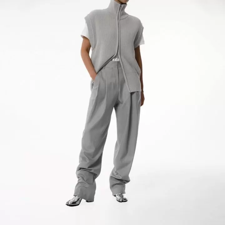 Paper Moon - Korean Women Fashion - #momslook - Soft Touch Pin Tuck Wide Trousers 