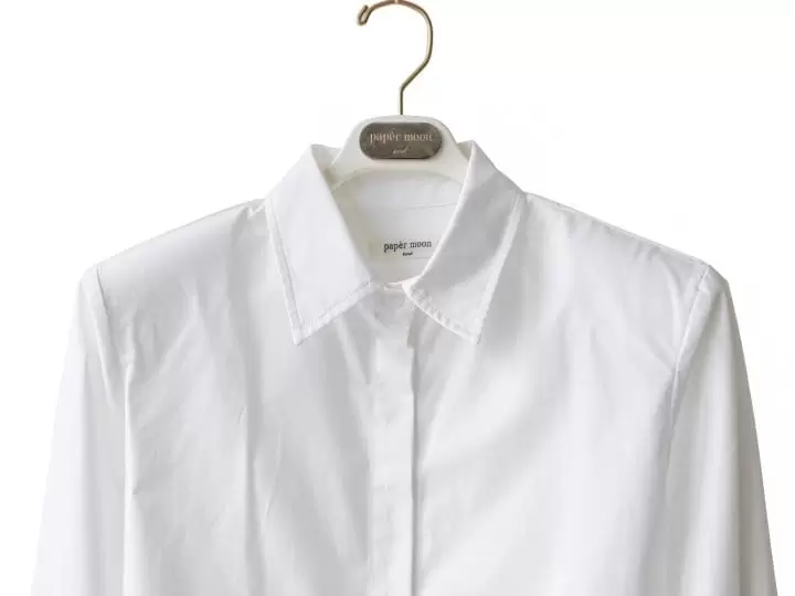 Paper Moon - Korean Women Fashion - #momslook - LUX Shoulder Pad Cropped Button Down Shirt - 5