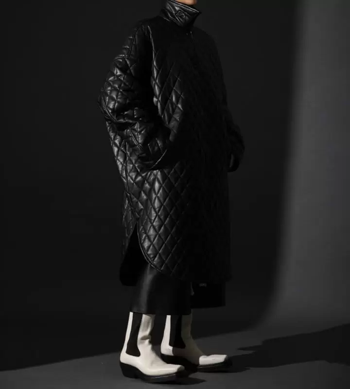 Paper Moon - Korean Women Fashion - #womensfashion - Vgan L Quilted Padded Snap Button Coat  - 4