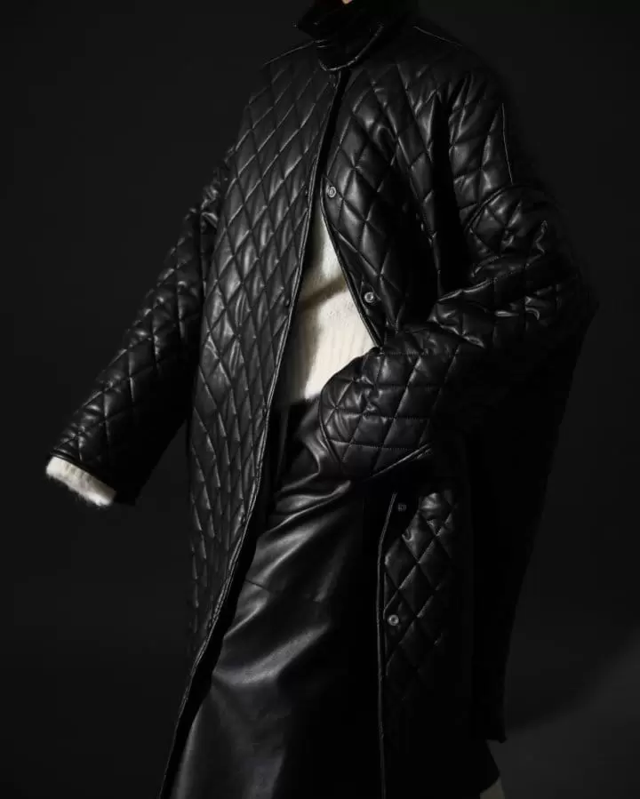 Paper Moon - Korean Women Fashion - #momslook - Vgan L Quilted Padded Snap Button Coat  - 6