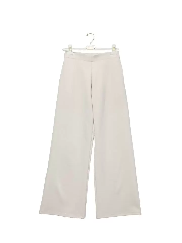 Paper Moon - Korean Women Fashion - #momslook -  Herringbone Fabric Banded Wide Trousers  - 6