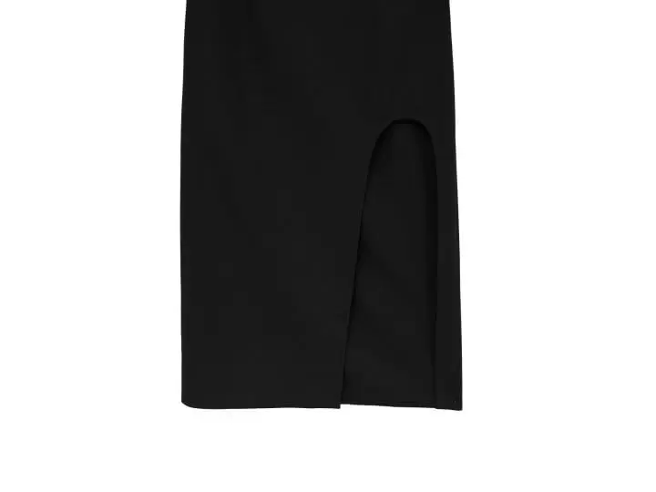 Paper Moon - Korean Women Fashion - #momslook - Round Split Detail Pencil Midi Skirt - 7