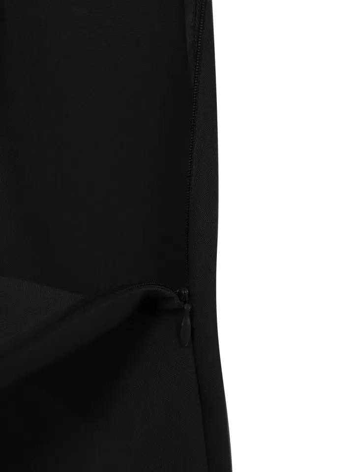 Paper Moon - Korean Women Fashion - #momslook - Round Split Detail Pencil Midi Skirt - 9