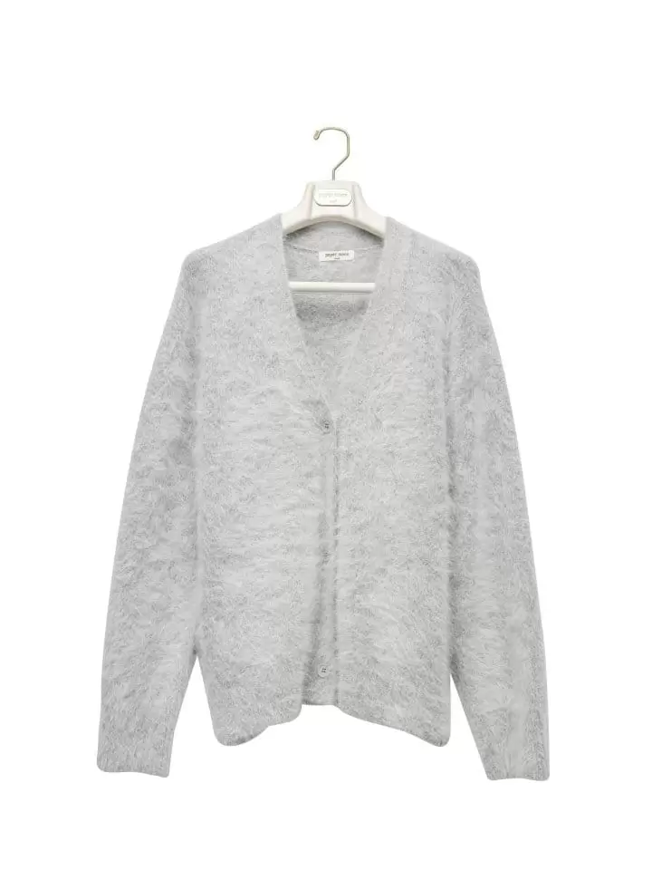 Paper Moon - Korean Women Fashion - #vintagekidsstyle - LUX mink angora oversized knit cardigan - 4