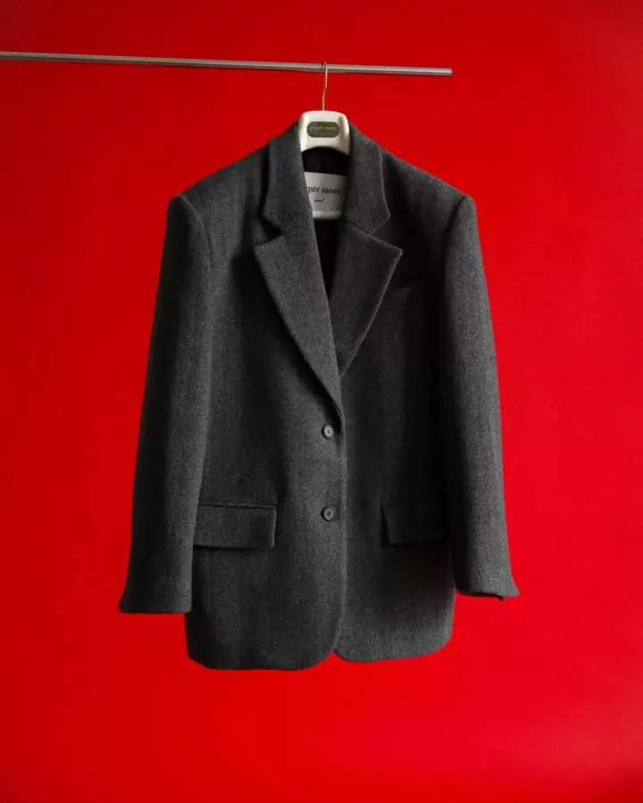 Paper Moon - Korean Women Fashion - #pursuepretty - LUX herringbone wool oversized blazer
