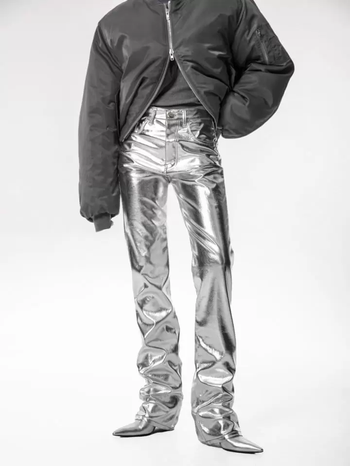 Paper Moon - Korean Women Fashion - #restrostyle - Patent Vegan L Coated Straight Pants  - 2